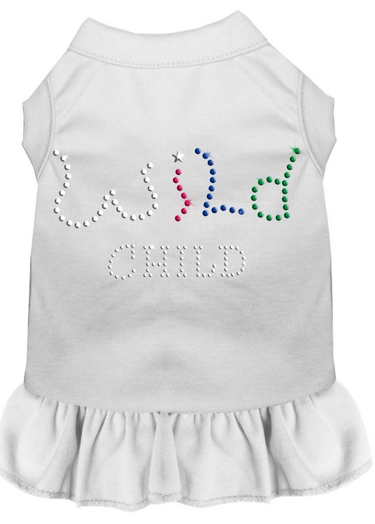 Rhinestone Wild Child Dress White Sm